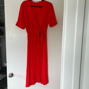 & other stories midi wrap dress